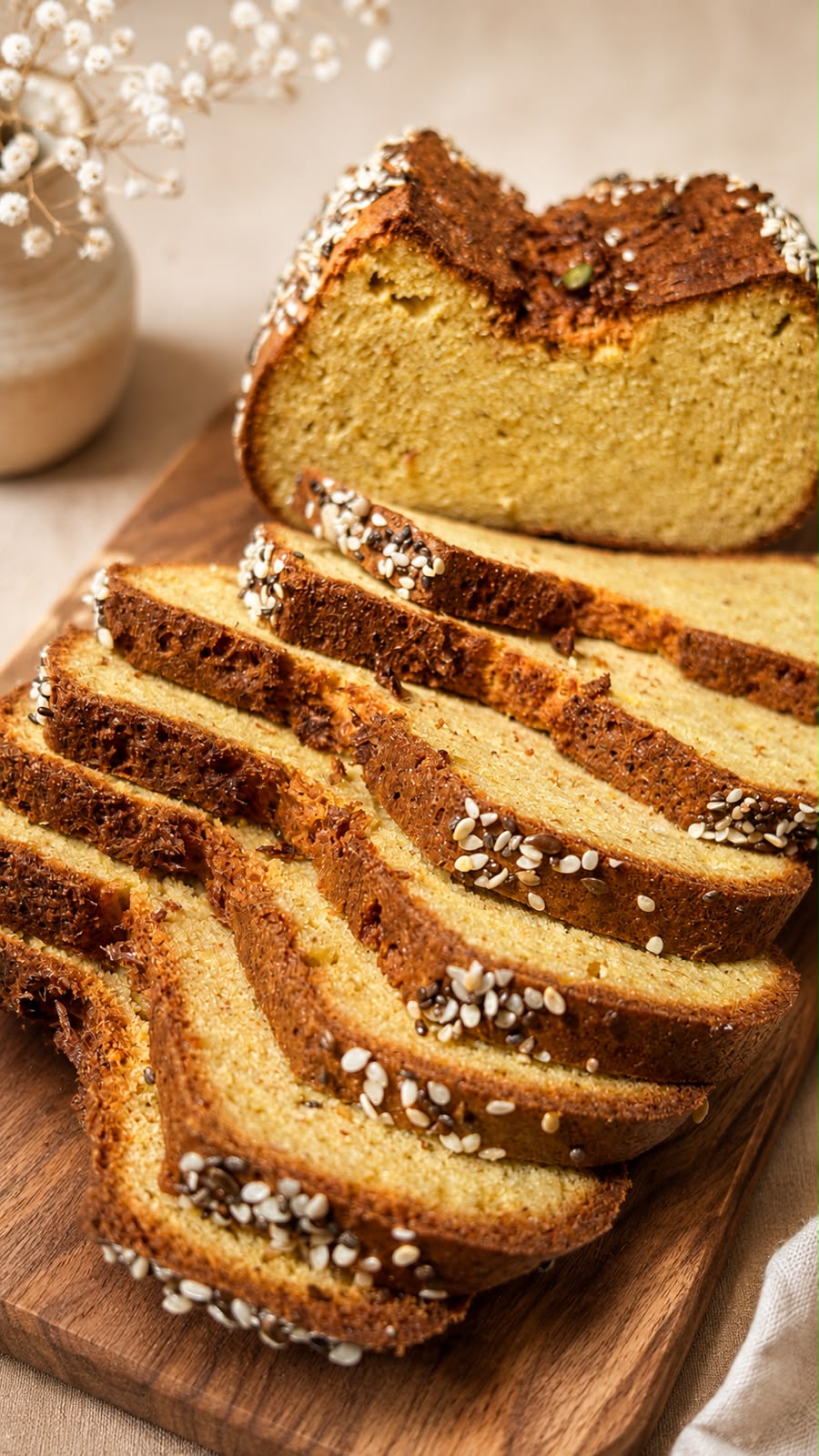 Pan keto de almendras y linaza